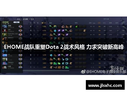 EHOME战队重塑Dota 2战术风格 力求突破新高峰